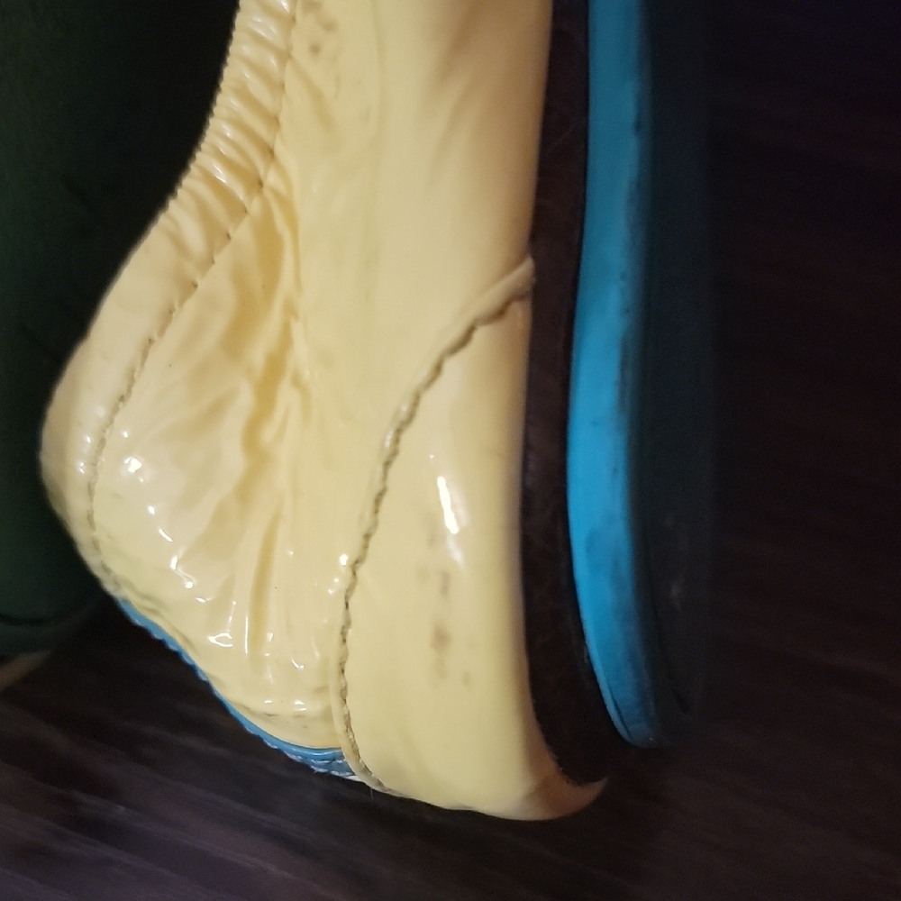 Yellow Patent Ballet Flats - Picture 5 of 7